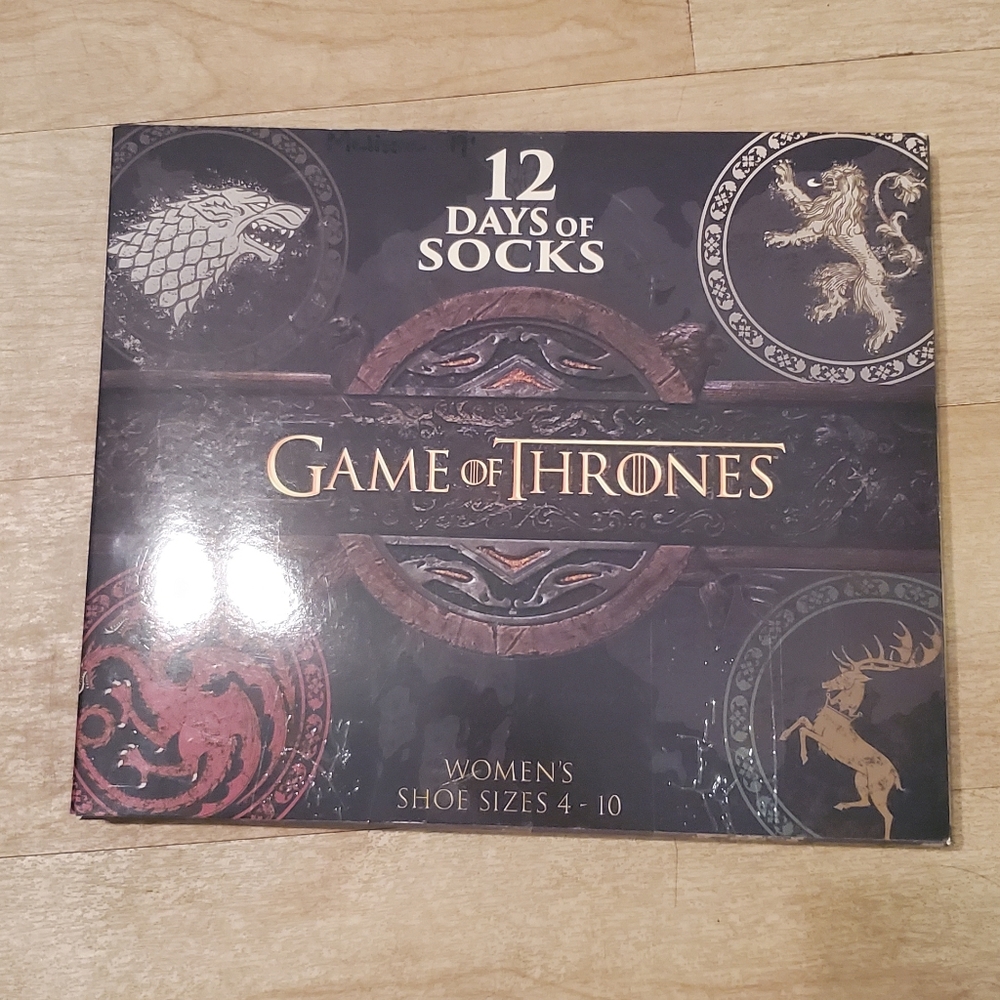 Womans 12 Days of Socks Game of Thrones  Winter Is